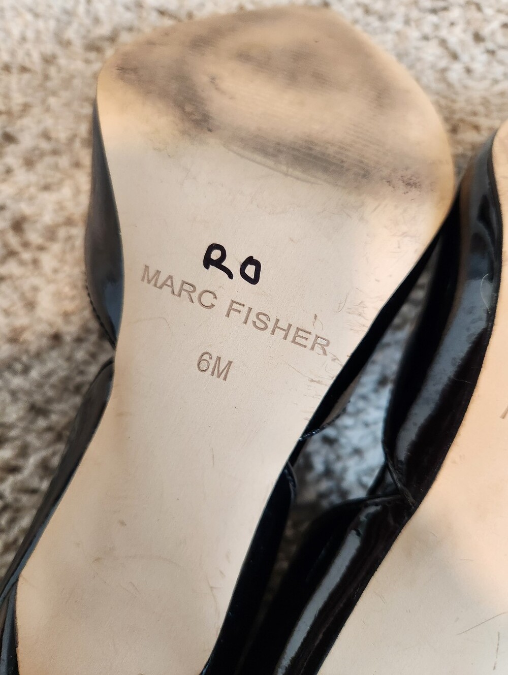 Marc Fisher Women's Christa Pump Black Patent Size 6 - Picture 9 of 10